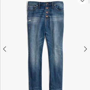madewell medium wash straight leg jeans size 26
